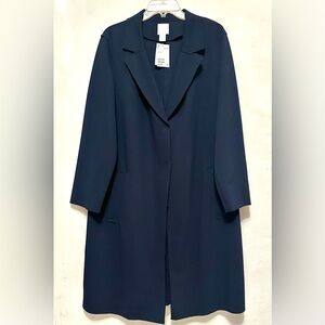 H&M Navy Blue Trench Coat Jacket 12 US